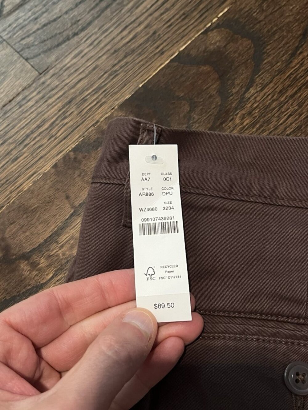 NWT J.Crew 770 Straight Fit Core Stretch Chino Pants Mens Sz 32 X 34 Deep Purple - Picture 3 of 9